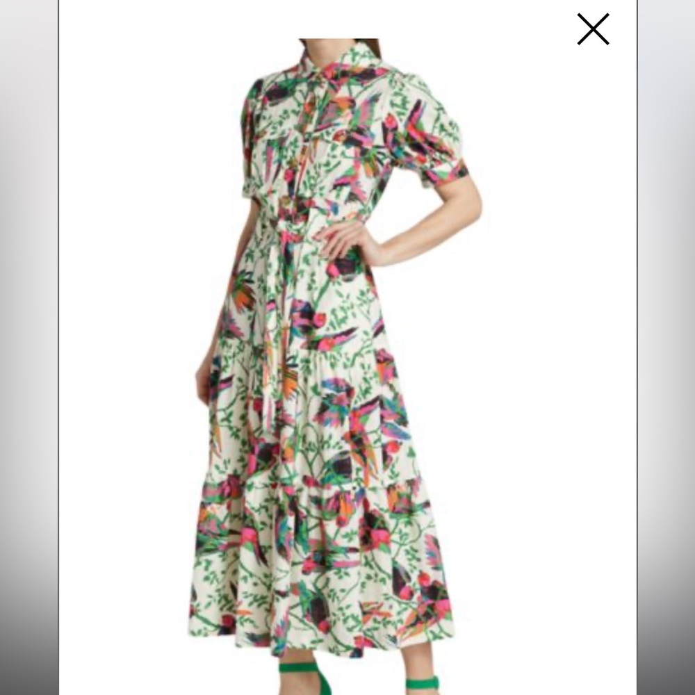 DEREK LAM 10 CROSBY Bird Print Shirtdress - Picture 5 of 9